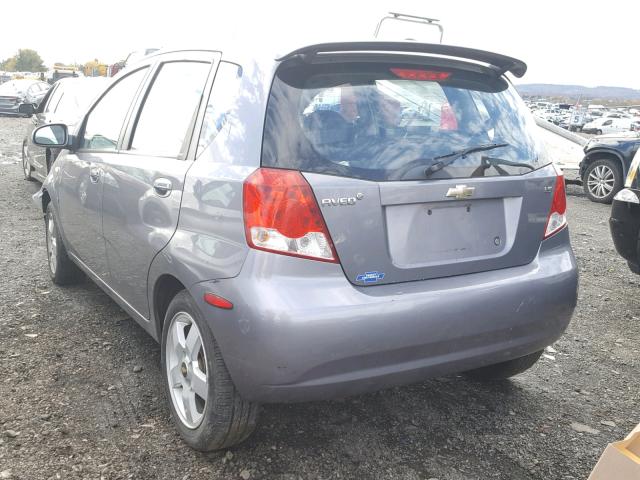 KL1TD66687B768525 - 2007 CHEVROLET AVEO BASE 银色 照片 3