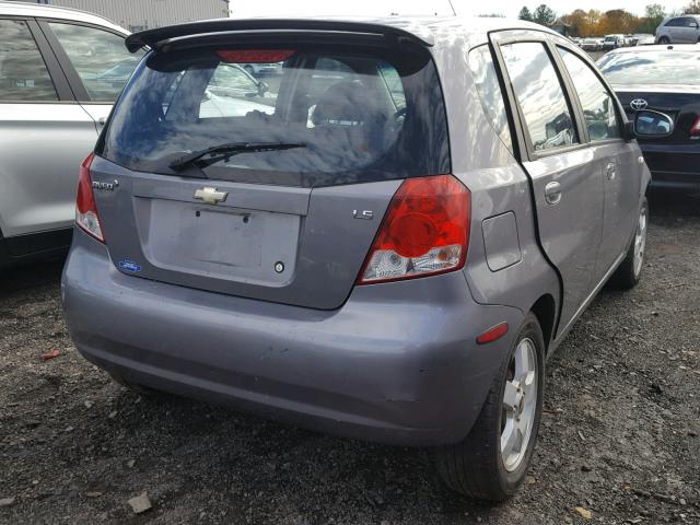 KL1TD66687B768525 - 2007 CHEVROLET AVEO BASE 银色 照片 4