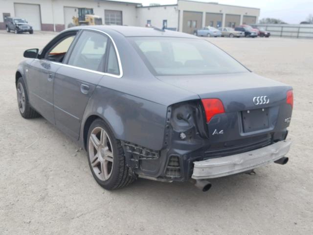 WAUDF78E36A020560 - 2006 AUDI A4 2.0T QU SILVER photo 3