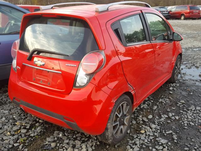 KL8CF6S93DC501049 - 2013 CHEVROLET SPARK 2LT RED photo 4