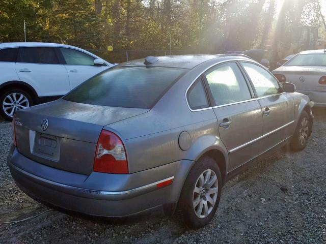 WVWPD63B93E409138 - 2003 VOLKSWAGEN PASSAT GLS GRAY photo 4