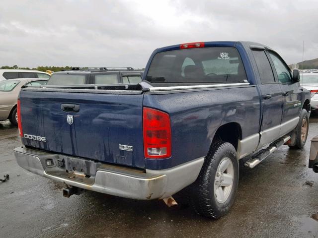 1D7HU18D03S322477 - 2003 DODGE RAM 1500 S BLUE photo 4