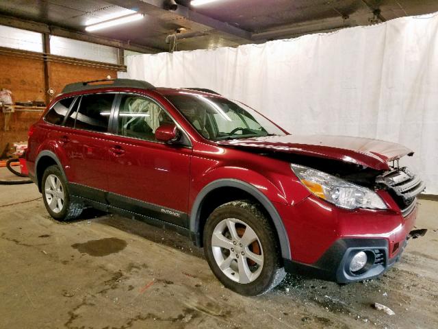 4S4BRBDC7E3208442 - 2014 SUBARU OUTBACK 2. BURGUNDY photo 1