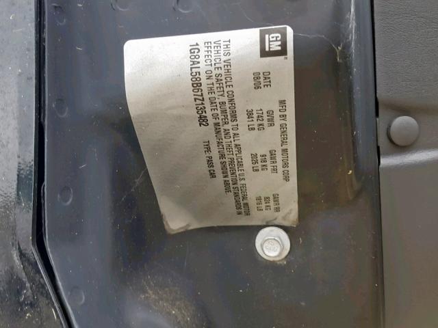 1G8AL58B67Z135482 - 2007 SATURN ION LEVEL BLACK photo 10