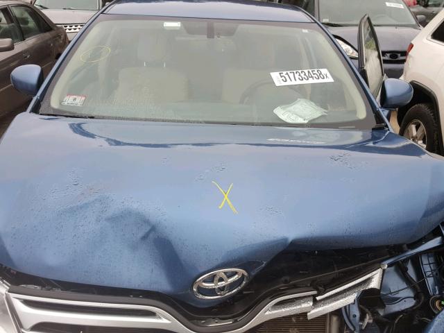 4T3BA3BB0AU011020 - 2010 TOYOTA VENZA BASE BLUE photo 7