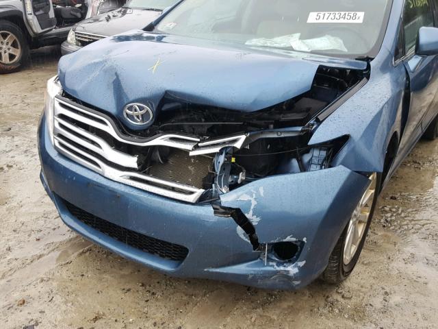 4T3BA3BB0AU011020 - 2010 TOYOTA VENZA BASE BLUE photo 9