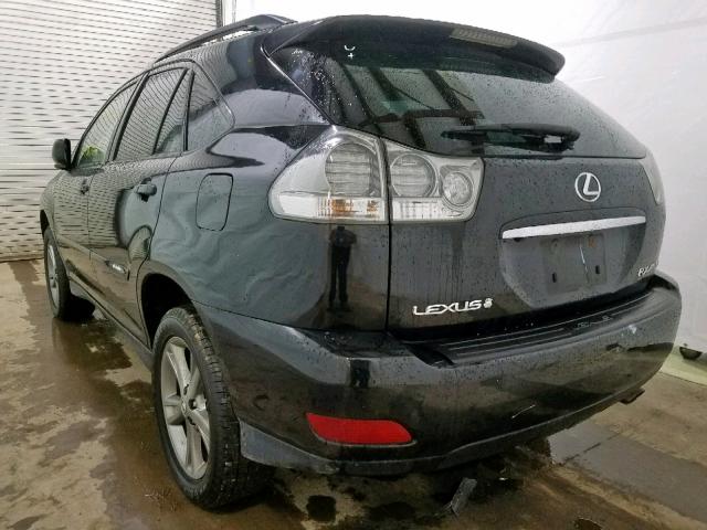 JTJHW31UX72031322 - 2007 LEXUS RX 400H BLACK photo 3