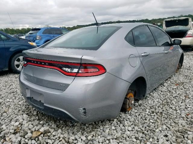 1C3CDFBB4GD766582 - 2016 DODGE DART SXT SILVER photo 4