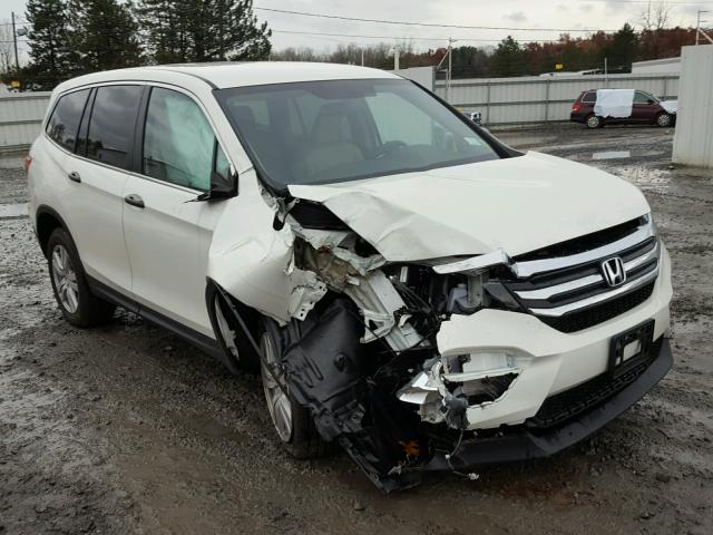 5FNYF6H16JB066492 - 2018 HONDA PILOT LX WHITE photo 1