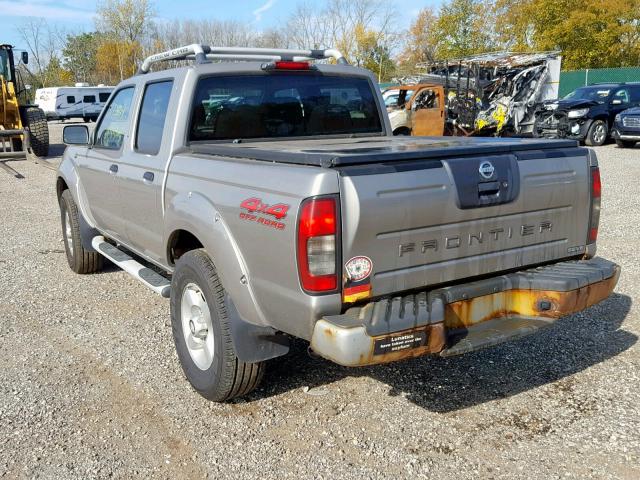 1N6ED27Y62C362978 - 2002 NISSAN FRONTIER C SILVER photo 3