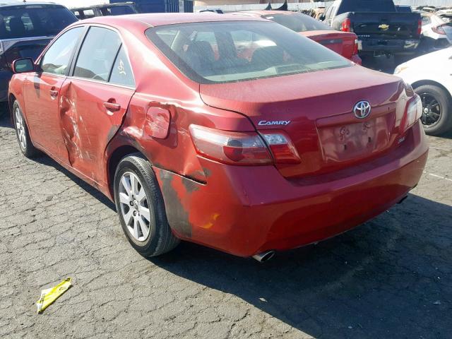 4T1BK46KX7U046730 - 2007 TOYOTA CAMRY LE RED photo 3