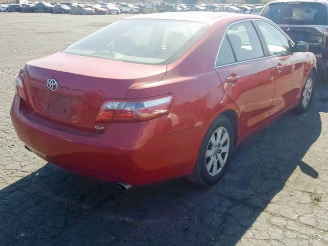 4T1BK46KX7U046730 - 2007 TOYOTA CAMRY LE RED photo 4