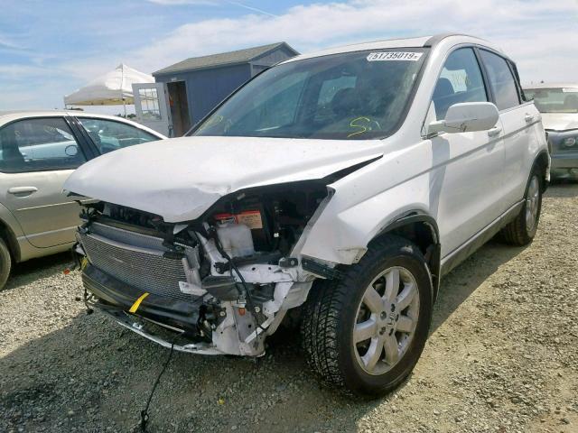 5J6RE38718L003571 - 2008 HONDA CR-V EXL WHITE photo 2