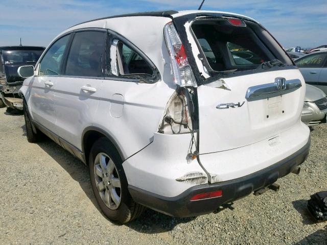 5J6RE38718L003571 - 2008 HONDA CR-V EXL WHITE photo 3