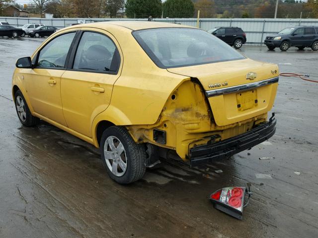 KL1TD56658B132415 - 2008 CHEVROLET AVEO BASE Сары фото 3