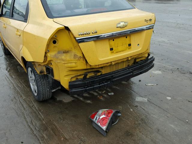 KL1TD56658B132415 - 2008 CHEVROLET AVEO BASE Сары фото 9