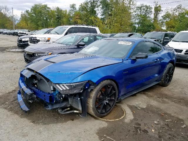 1FA6P8JZ1H5520911 - 2017 FORD MUSTANG SH BLUE photo 2