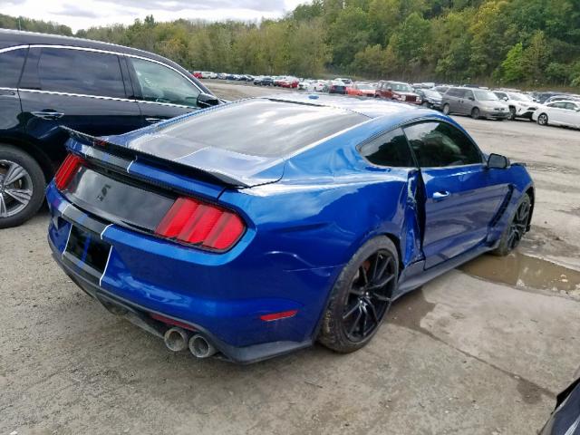 1FA6P8JZ1H5520911 - 2017 FORD MUSTANG SH BLUE photo 4