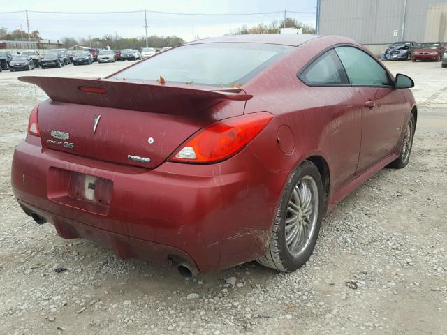 1G2ZM177X84190337 - 2008 PONTIAC G6 GXP MAROON photo 4