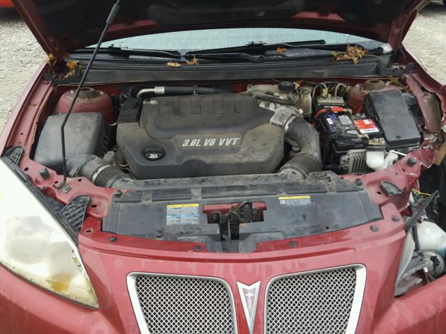 1G2ZM177X84190337 - 2008 PONTIAC G6 GXP MAROON photo 7