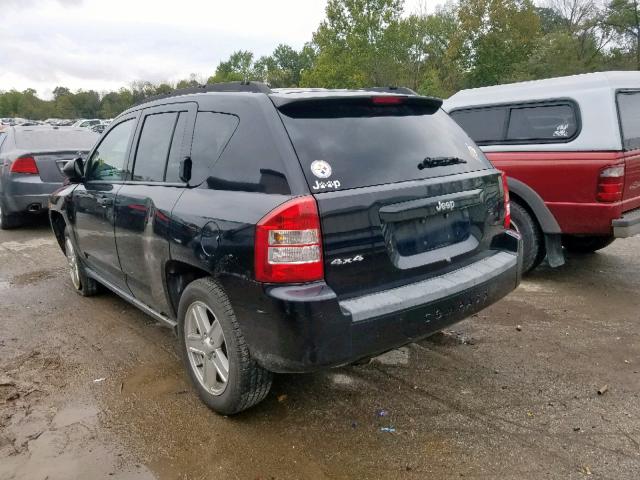 1J8FF47W37D356092 - 2007 JEEP COMPASS BLACK photo 3