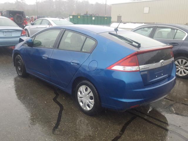 JHMZE2H54DS002394 - 2013 HONDA INSIGHT LX BLUE photo 3