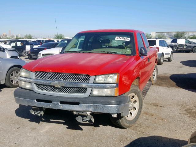 1GCEC19X15Z277259 - 2005 CHEVROLET SILVERADO RED photo 2