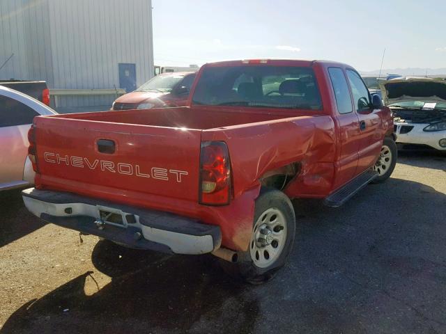 1GCEC19X15Z277259 - 2005 CHEVROLET SILVERADO RED photo 4