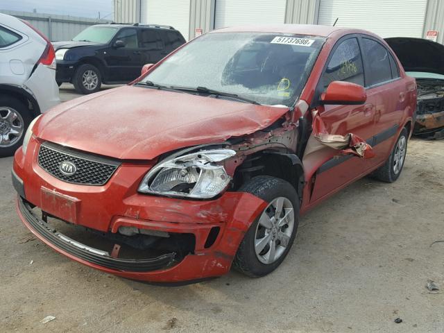 KNADE223596485605 - 2009 KIA RIO BASE RED photo 2