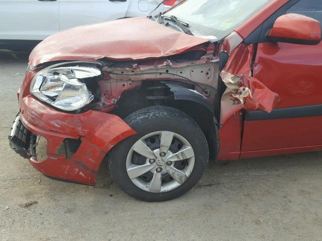 KNADE223596485605 - 2009 KIA RIO BASE RED photo 9