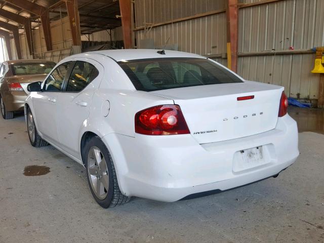 1B3BD1FBXBN559297 - 2011 DODGE AVENGER MA WHITE photo 3