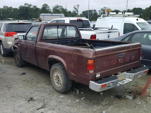 1B7FL26X5PS266050 - 1993 DODGE DAKOTA BROWN photo 3