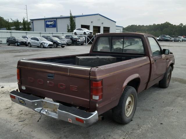 1B7FL26X5PS266050 - 1993 DODGE DAKOTA BROWN photo 4