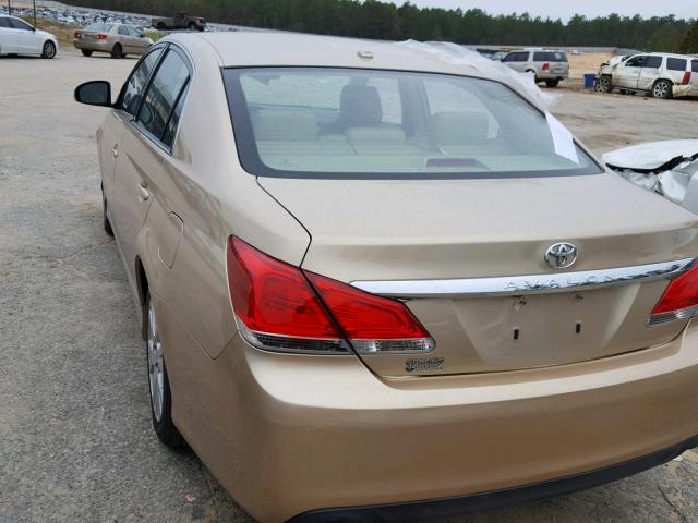 4T1BK3DB6BU396345 - 2011 TOYOTA AVALON BAS GOLD photo 3