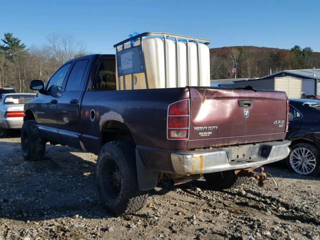 1D7KS28D65J512522 - 2005 DODGE RAM 2500 S მუქწითელი ფოტო 3