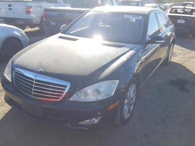 WDDNG71X07A055421 - 2007 MERCEDES-BENZ S 550 BLACK photo 2