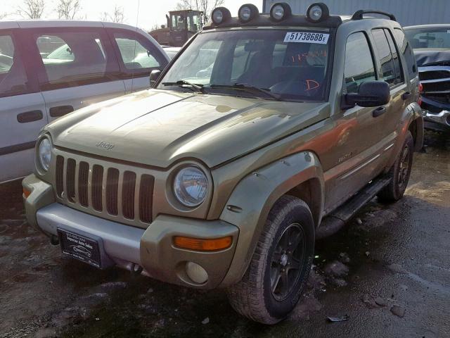 1J4GL38K32W347457 - 2002 JEEP LIBERTY RE GREEN photo 2
