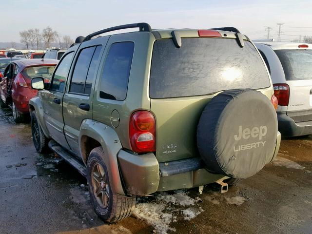 1J4GL38K32W347457 - 2002 JEEP LIBERTY RE GREEN photo 3