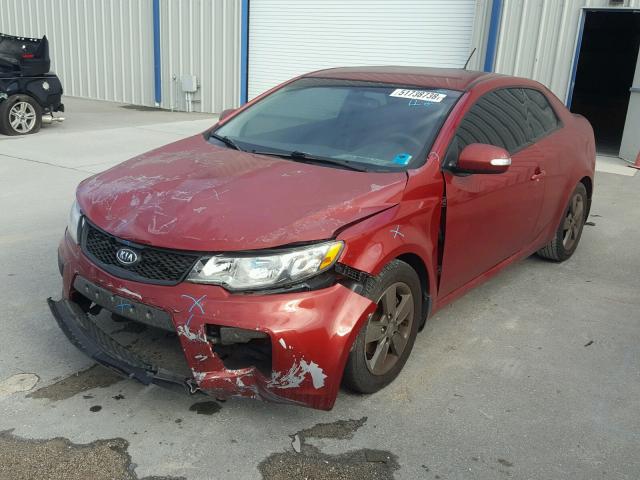 KNAFU6A27A5120154 - 2010 KIA FORTE EX RED photo 2