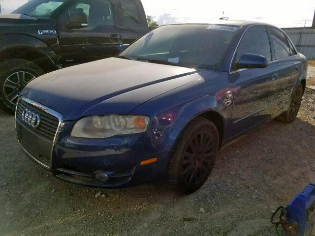 WAUAF78E16A057240 - 2006 AUDI A4 2 TURBO BLUE photo 2