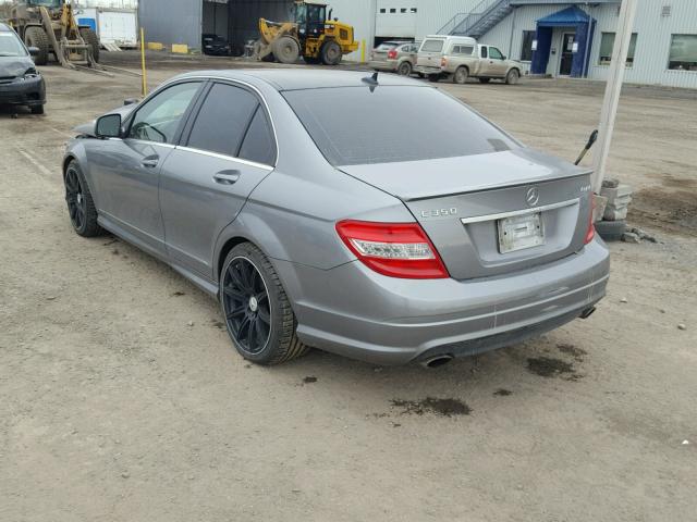 WDDGF87X39F343805 - 2009 MERCEDES-BENZ C 350 4MAT GRAY photo 3