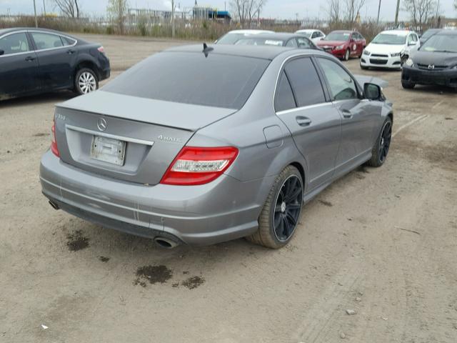 WDDGF87X39F343805 - 2009 MERCEDES-BENZ C 350 4MAT GRAY photo 4