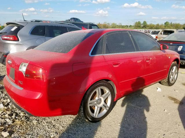 WAUDF78E47A027504 - 2007 AUDI A4 2.0T QU RED photo 4