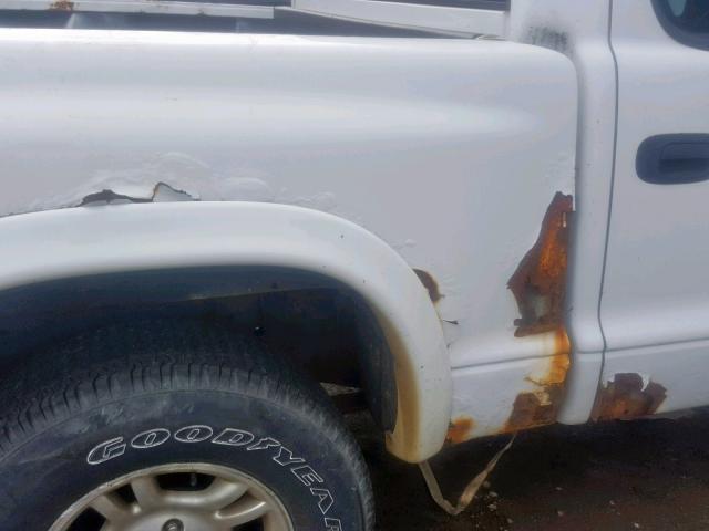 1D7HG38X73S377022 - 2003 DODGE DAKOTA QUA WHITE photo 9