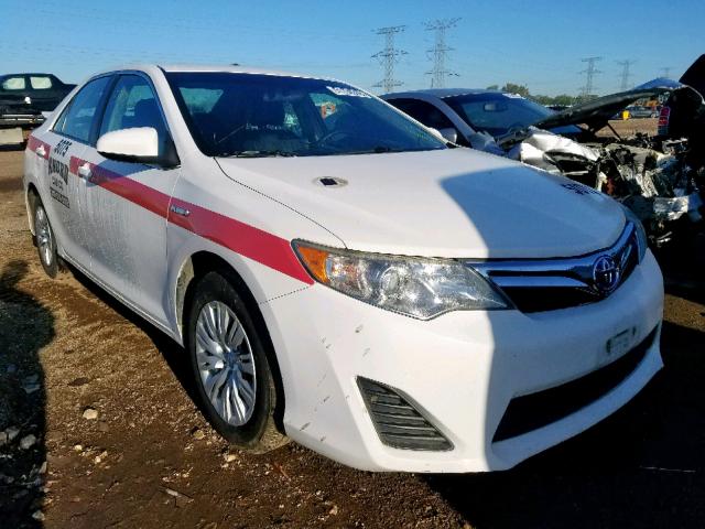 4T1BD1FK2DU088524 - 2013 TOYOTA CAMRY HYBR WHITE photo 1