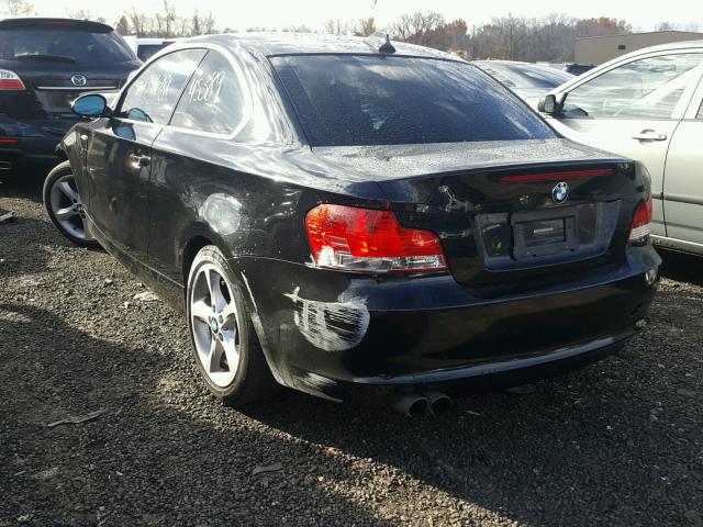 WBAUP93539VF48728 - 2009 BMW 128 I BLACK photo 3