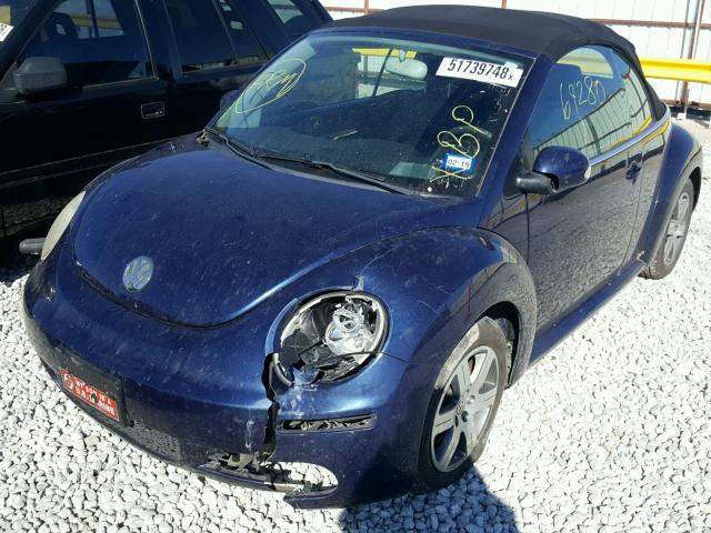 3VWPF31Y66M330473 - 2006 VOLKSWAGEN NEW BEETLE BLUE photo 2