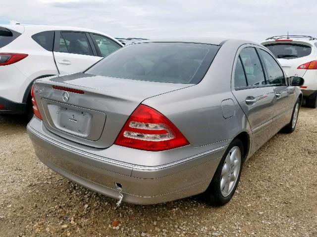 WDBRF61J14E015596 - 2004 MERCEDES-BENZ C 240 BEIGE photo 4