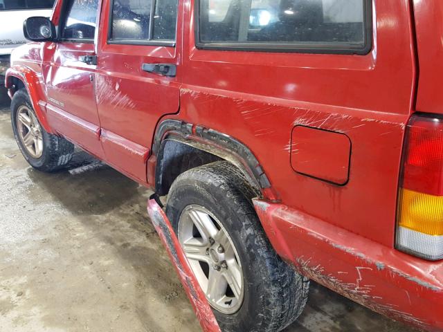 1J4FT58S91L606198 - 2001 JEEP CHEROKEE C RED photo 9