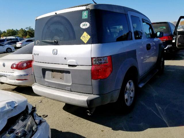 5J6YH28684L036985 - 2004 HONDA ELEMENT EX SILVER photo 4